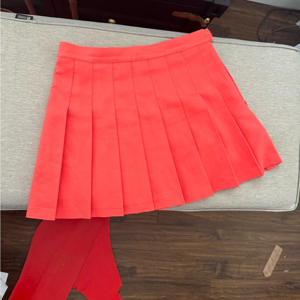 American apparel L orange skirt